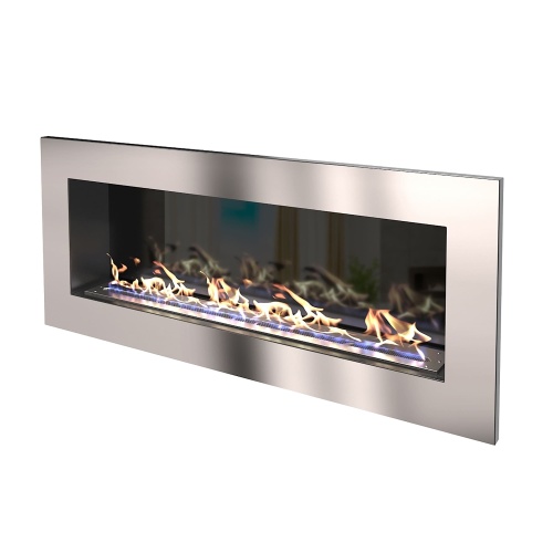 Биокамин "Русский огонь" Хай-тек 1100V встраиваемый с декоративным стеклом (стемалитом)