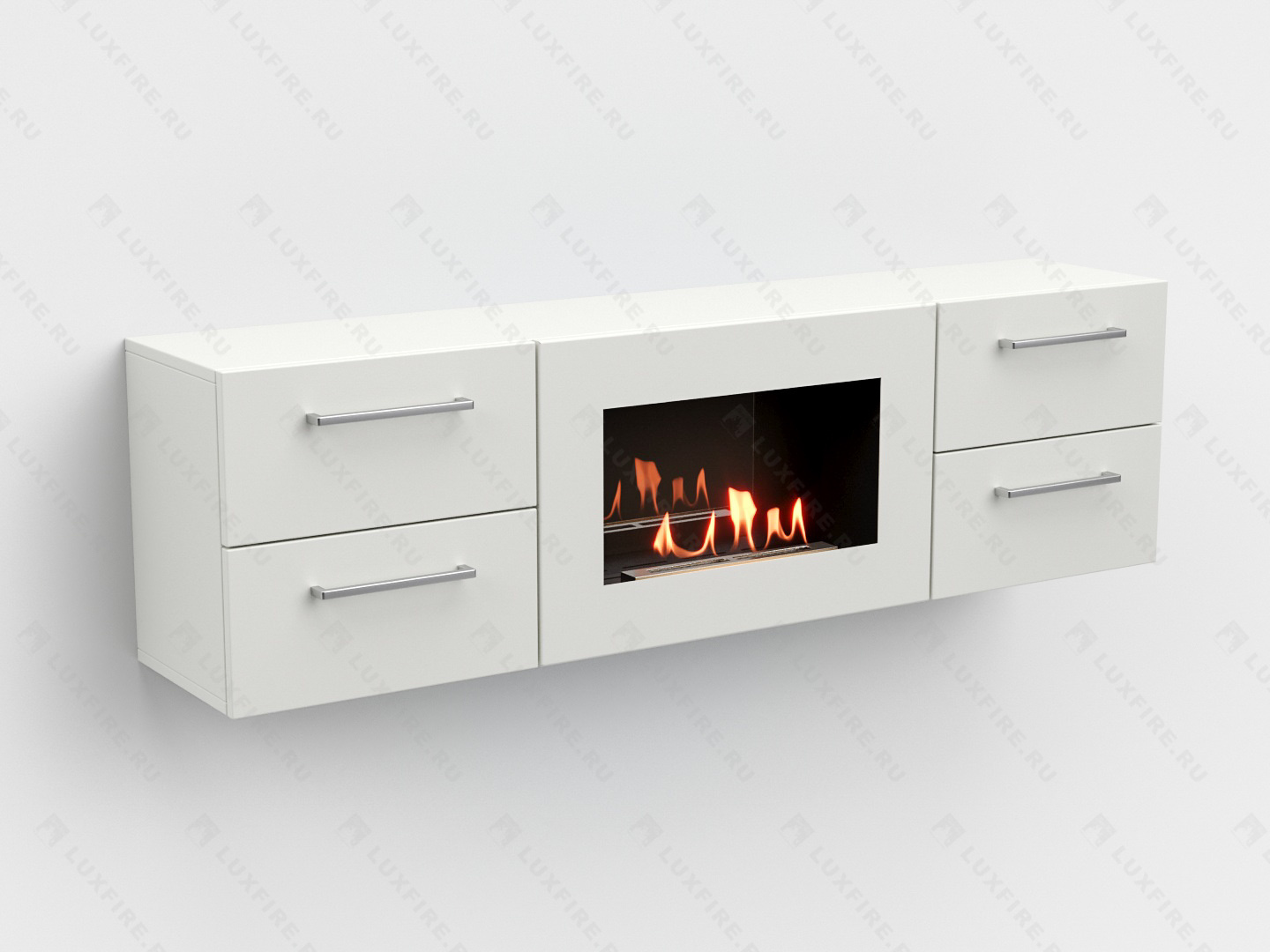 Тумба ТВ Lux Fire "Белая Роза" настенная 1400, с белым биокамином Тумба ТВ Lux Fire "Белая Роза" настенная 1400, с белым биокамином по цене 91 470 руб.