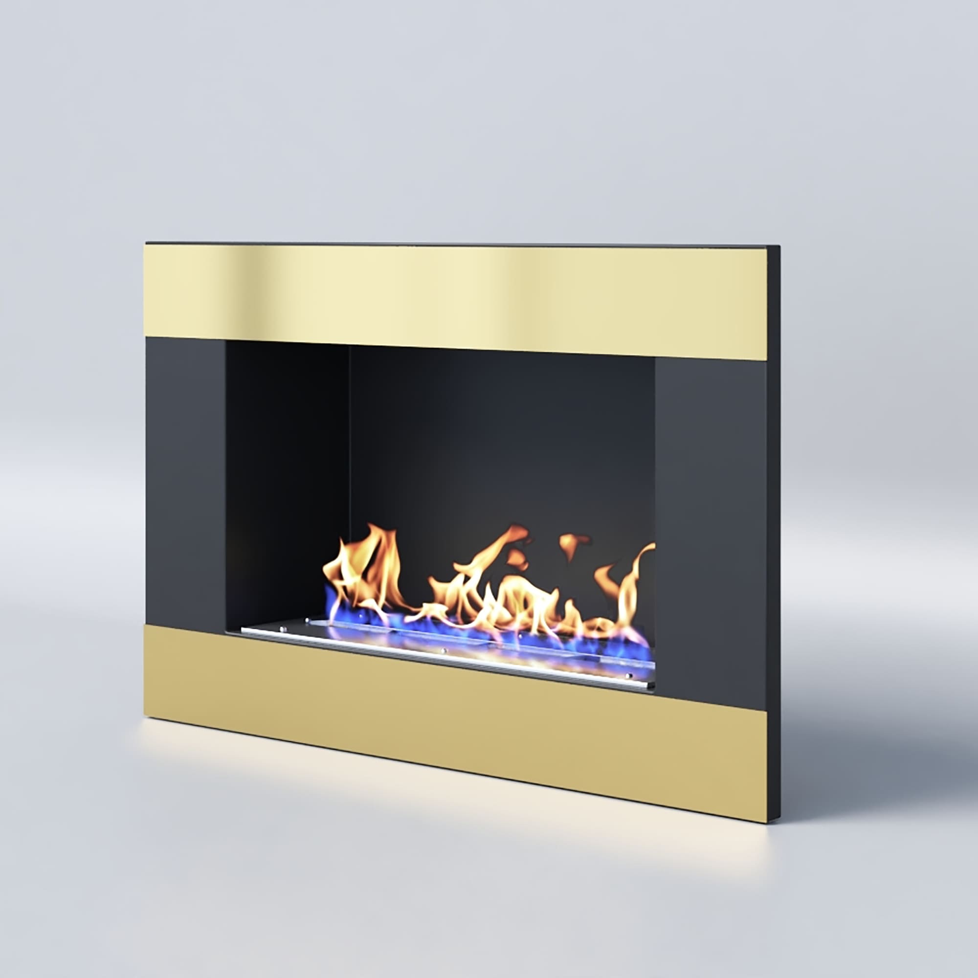 Биокамин "Русский огонь" Голд 650V встраиваемый с декоративным стеклом (стемалитом) по цене 31 350 руб.