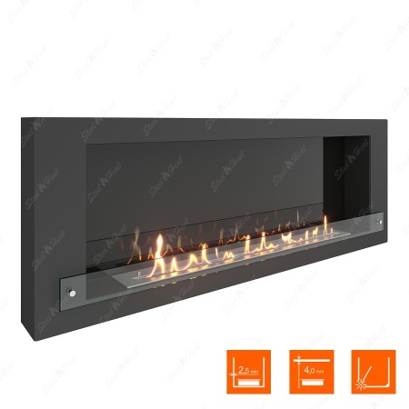 Биокамин SteelHeat WALL 1500 стекло + стемалит по цене 73 900 руб.