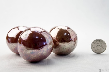 Декоративные керамические камни-шары красное золото 14 шт по цене 3 800 руб.