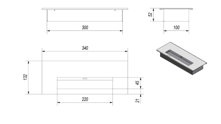 Биокамин Kratki OSCAR TUV черный по цене &euro;741