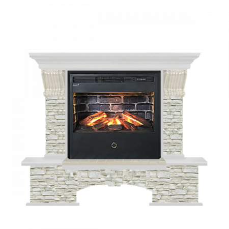 Бостон грот однотонный (белый)+Samba 3D