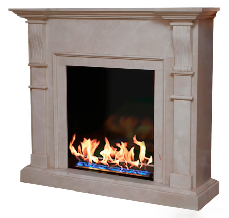 Биокамин в мраморном портале "Русский огонь" Monarch по цене 215 000 руб.