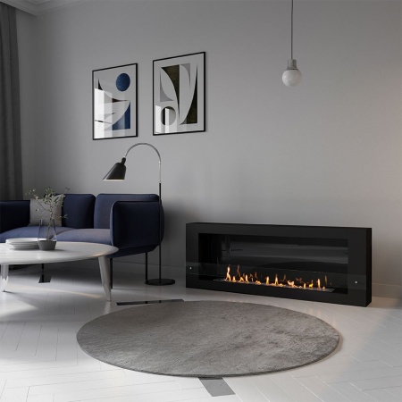 Биокамин SteelHeat WALL ONE 1200 LITE черный, стемалит по цене 47 250 руб.