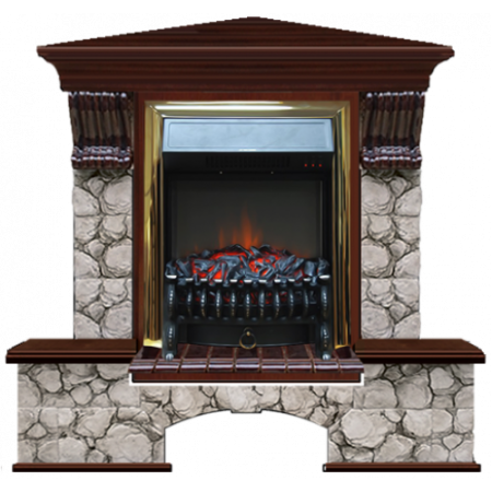 Бостон К Карелия угловой (красное дерево)+Fobos Brass